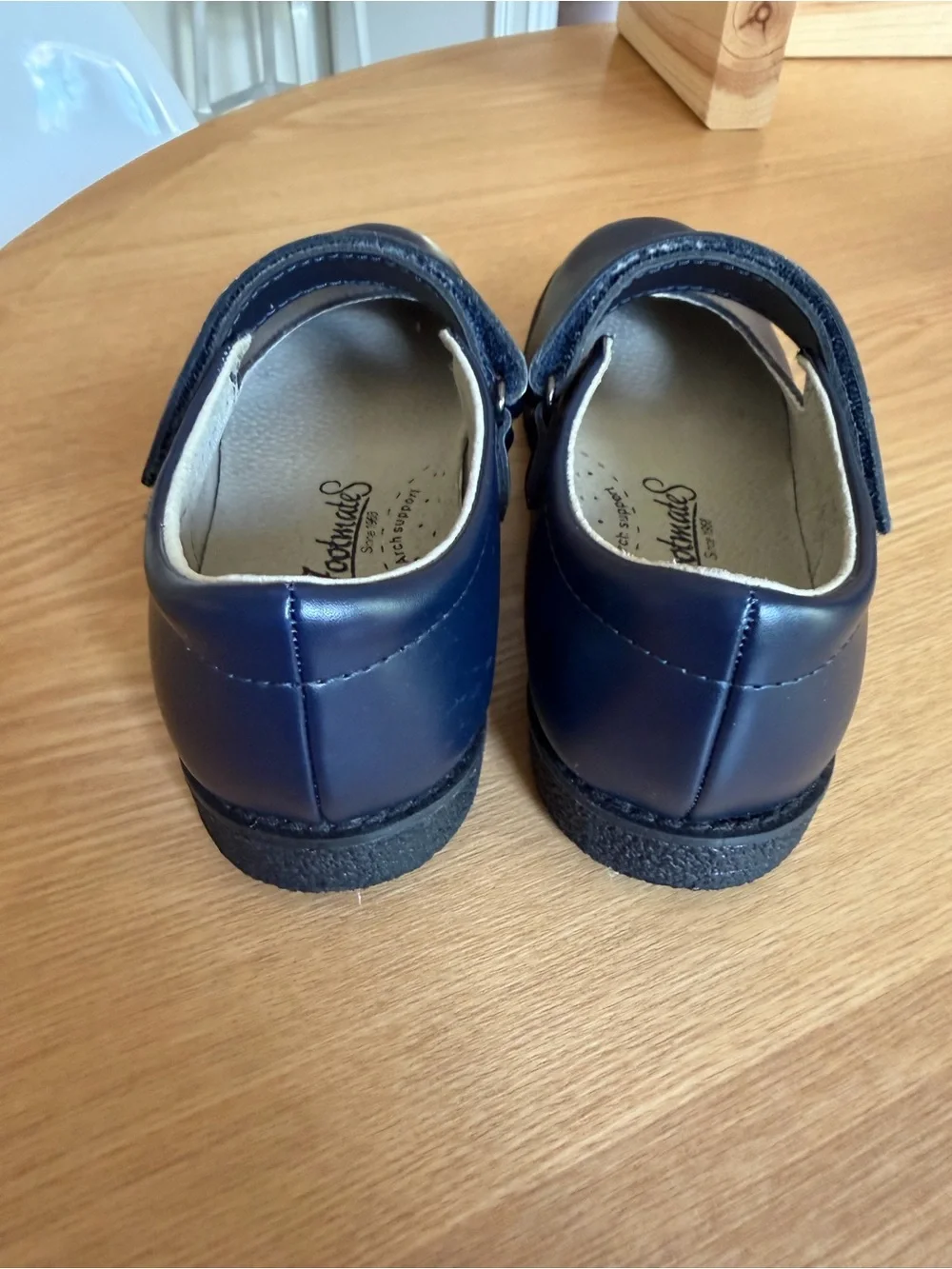 Footmates CINDY BTS - 2721 - NAVY Leather Mary Janes 3.5 NEW